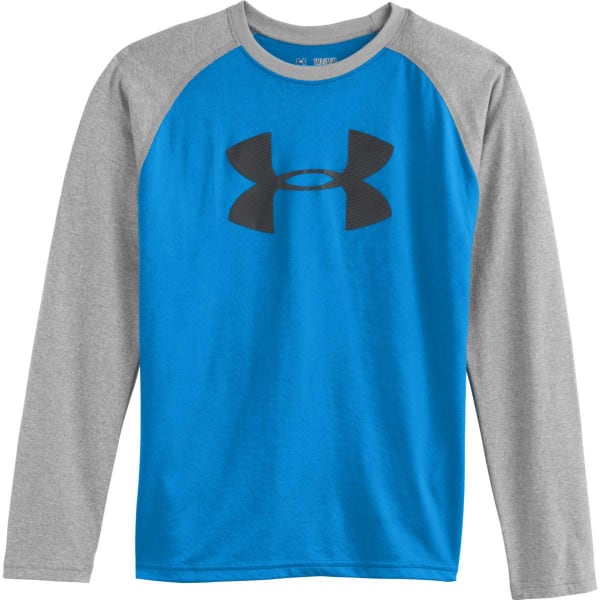 UNDER ARMOUR Boys' Big Logo Tech T-Shirt, L/S