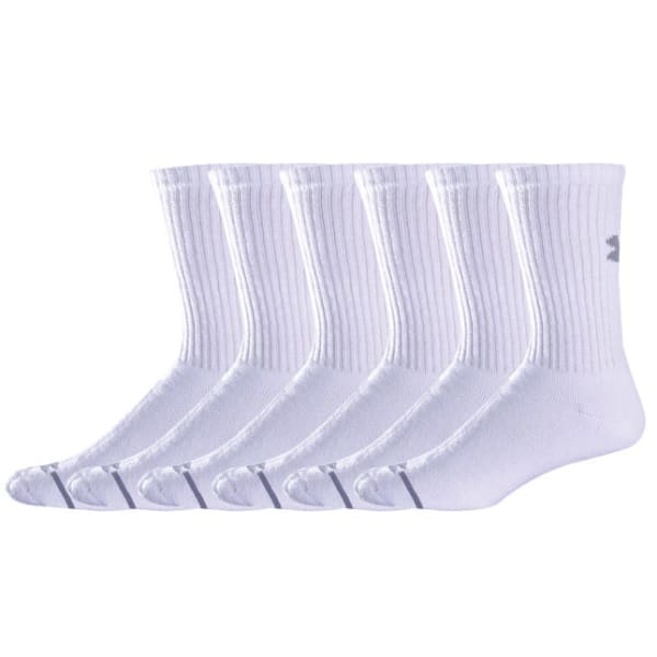 UNDER ARMOUR Youth Charged Cotton® Crew Socks, 6-Pack