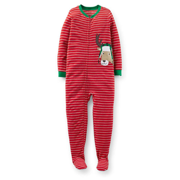 CARTER'S Boys' Christmas 1-Piece Microfleece PJs, Reindeer