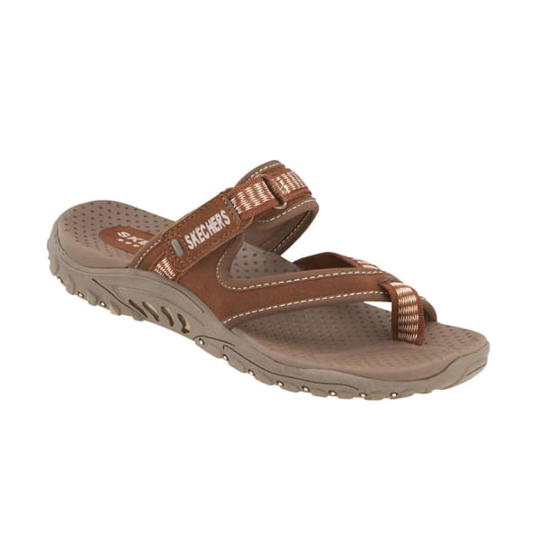 SKECHERS Women's Reggae Rasta Toe Thong Chocolate