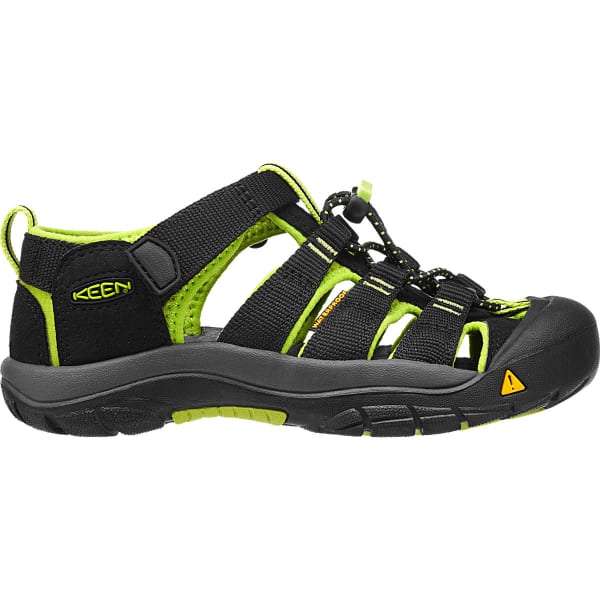 KEEN Youth Newport H2 Sandals, Black/Lime Green
