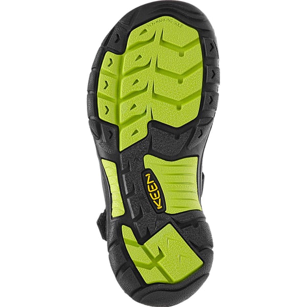 KEEN Youth Newport H2 Sandals, Black/Lime Green