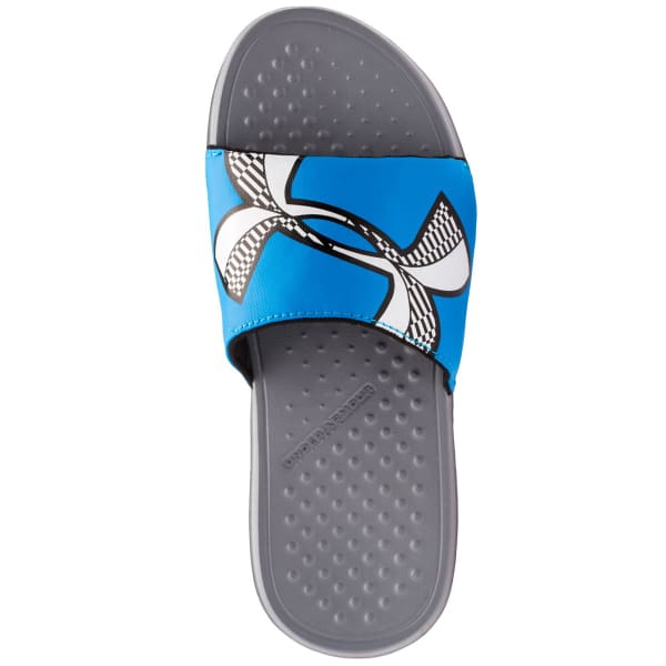 UNDER ARMOUR Boys' Strike Checkerboard Slides