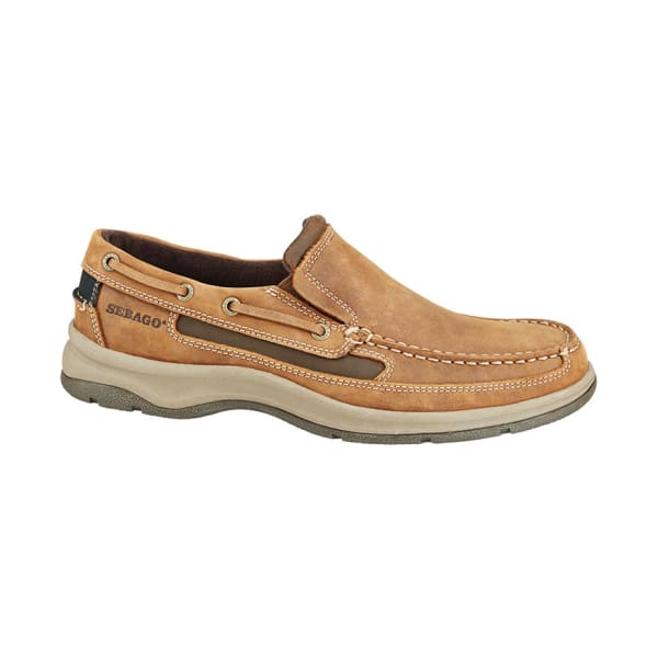 SEBAGO Men's Blue Fin Slip-On Boat Shoes, Chocolate