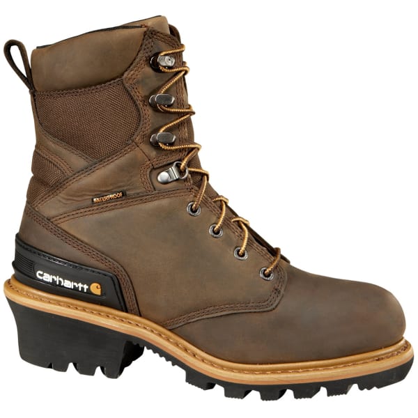 CARHARTT Men's 8-Inch Waterproof Insulated Logger Work Boots