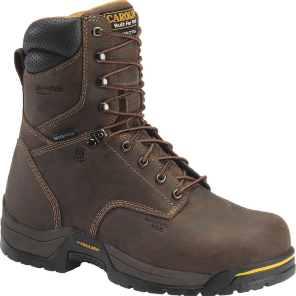 CAROLINA Men's CA8521 8" Composite Toe 600G Insulated Waterproof Work Boots, Gaucho Crazy Horse