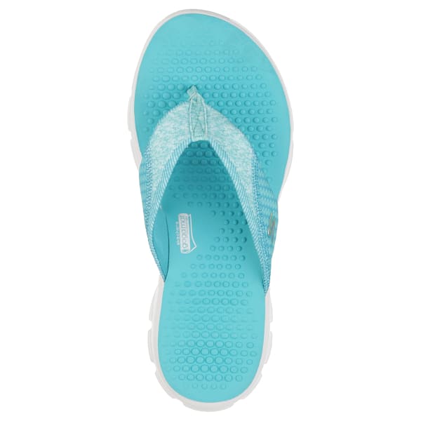 SKECHERS Women's GOwalk 3 Pizazz Flip Flops