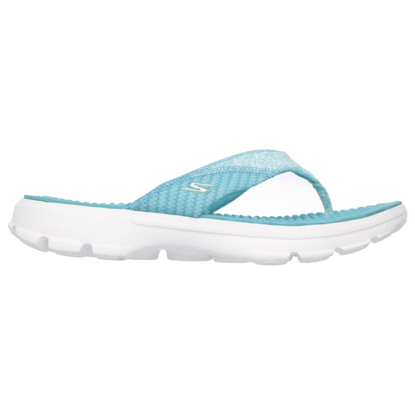 SKECHERS Women's GOwalk 3 Pizazz Flip Flops