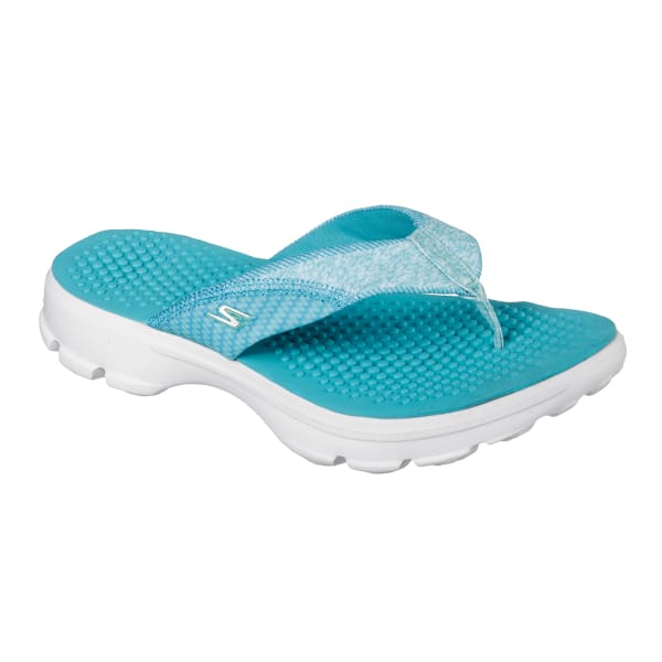 SKECHERS Women's GOwalk 3 Pizazz Flip Flops