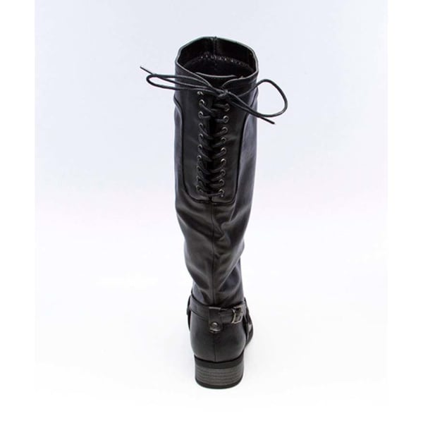 XOXO Juniors' Marygold Back Lace-Up Riding Boots