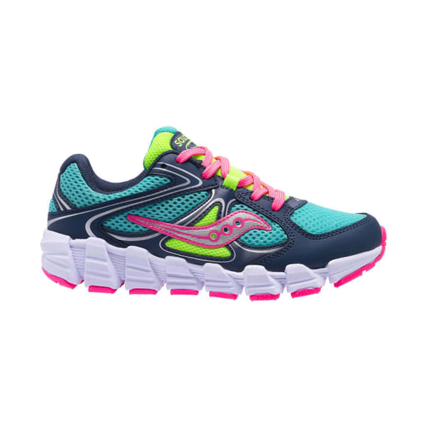 SAUCONY Girls Kotaro Turquoise/Navy/Pink 3.5-5