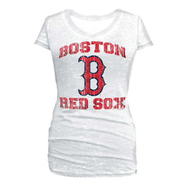 BOSTON RED SOX Women's Burnout V-Neck Tee