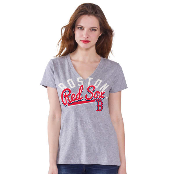 BOSTON RED SOX Women's Pitch Count V-Neck Tee