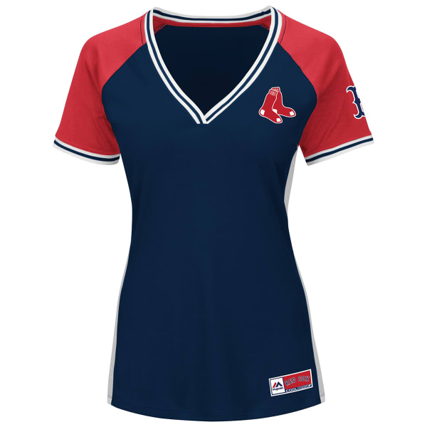 BOSTON RED SOX Women's League Diva V-Neck Jersey