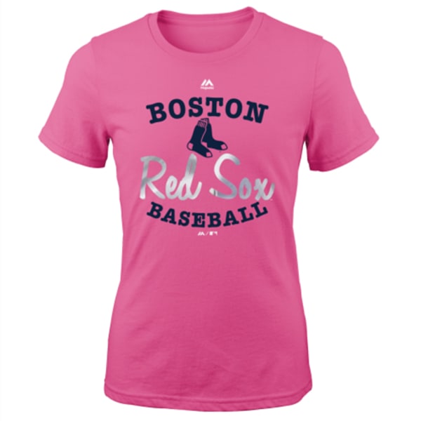 BOSTON RED SOX Girls' Overlap Short Sleeve Tee