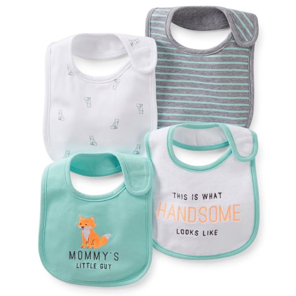 CARTER'S Infant Boys' Teething Bibs, 4-Pack