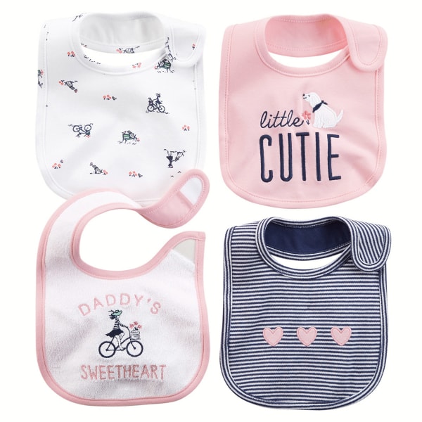 CARTER'S Baby Girls' Teething Bibs, 4-Pack - Bob’s Stores