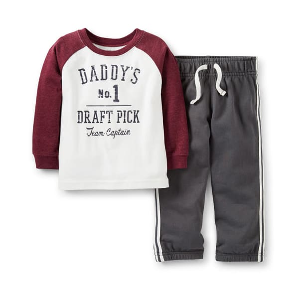 CARTER'S Infant Boys' Daddy's #1 Pick French Terry Pants 2-Piece Set