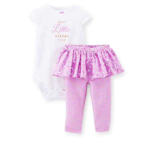 CARTERS Infant Girls' Little Sister 2-Piece Bodysuit and Tutu Pant Set