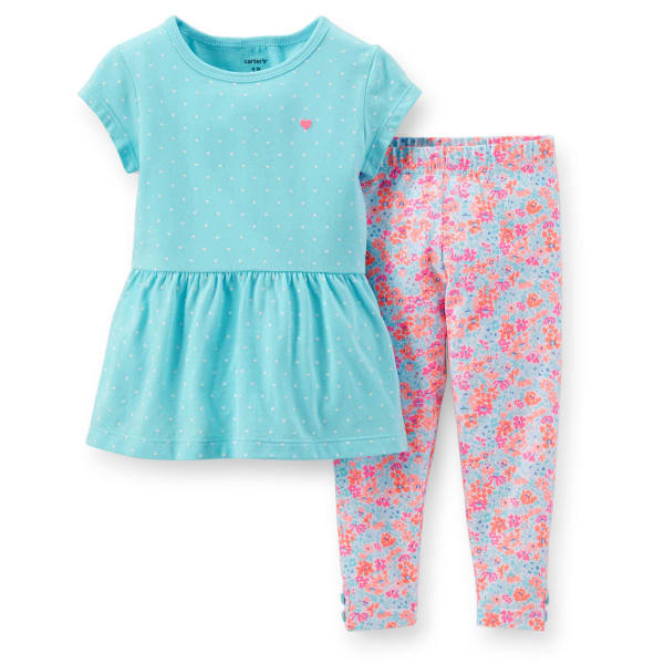 CARTER'S Infant Girls' Two-Piece Tunic and Leggings Set