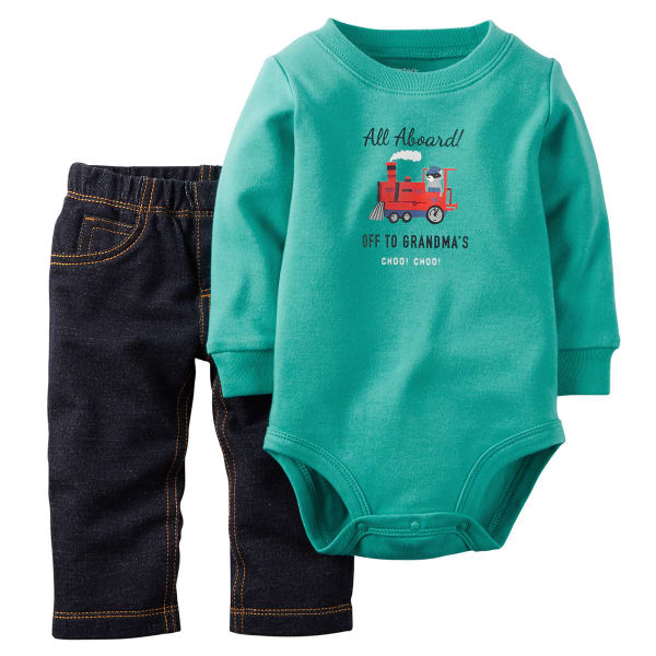 CARTER'S Baby Boys' Train Bodysuit & Pant Set, 2-Piece