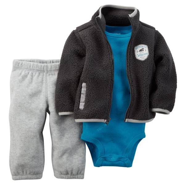 CARTER'S Boy's 3-Piece Sherpa Cardigan Set