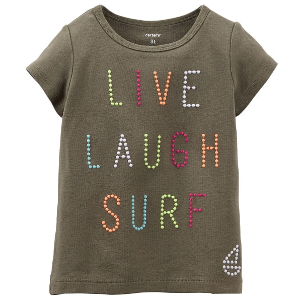 CARTER'S Infant/Toddler Girls' Live Laugh Surf  Short Sleeve Tee