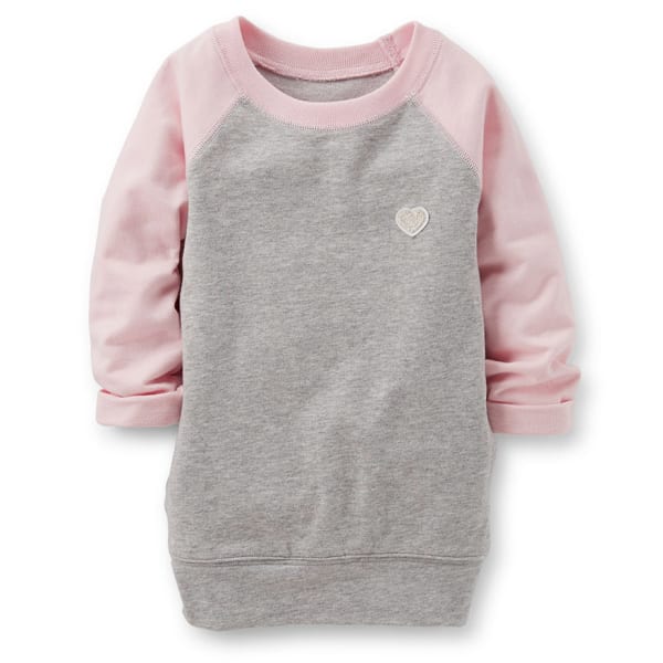 CARTER'S Toddler Girls' French Terry Tunic, Heather Grey