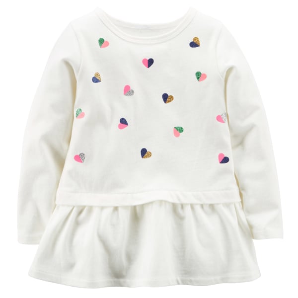 CARTER'S Toddler Girls' Heart Print Peplum Tunic