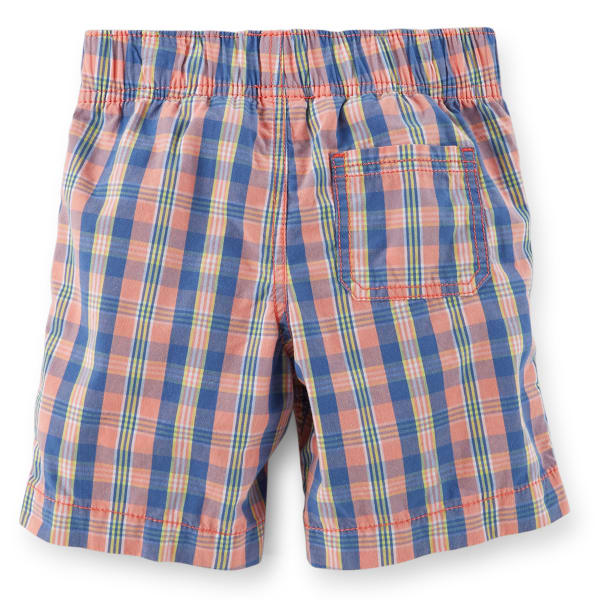 CARTER'S Toddler Boys' Pull-On Plaid Poplin Shorts