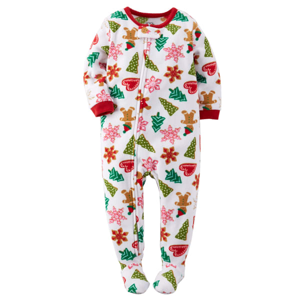 CARTER'S Infant Girls' Gingerbread One Piece Footed Pajamas