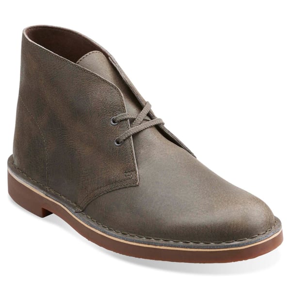 CLARKS Men's Bushacre Leather Chukka Boots