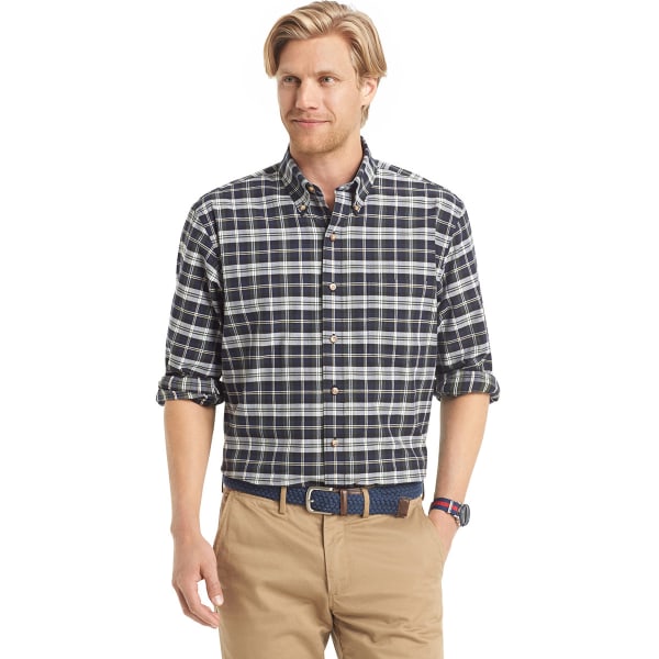 IZOD Men's Tartan Button-Down Woven Shirt