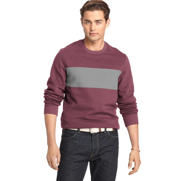 IZOD Men's Sueded Stripe Crew Pullover