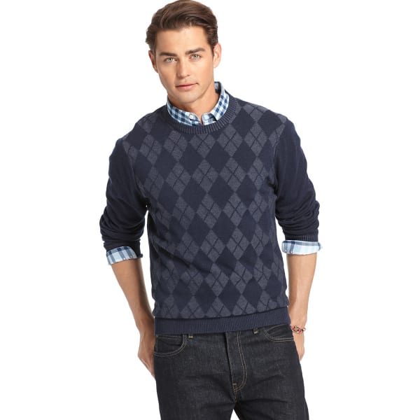 IZOD Men's Crewneck Tonal Argyle Sweater