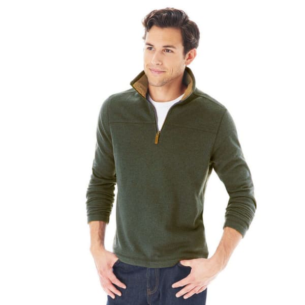 G.H. BASS & CO. Men's Quarter Zip Sweater Fleece