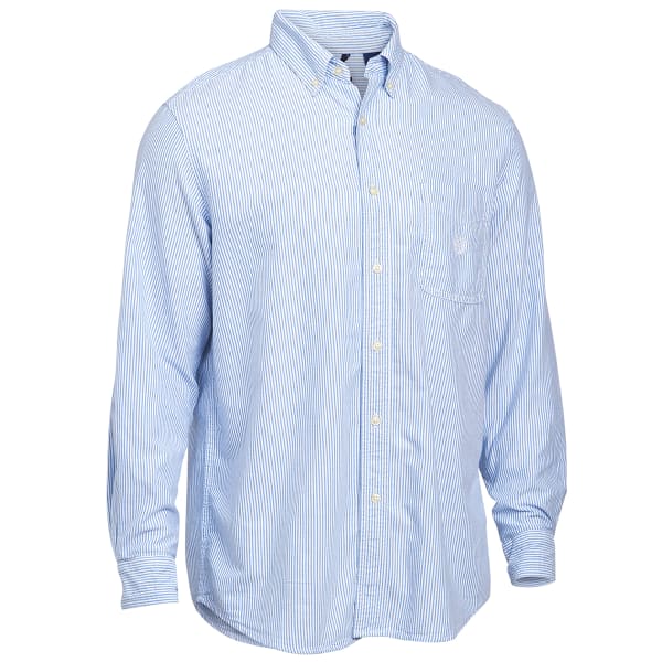 CHAPS Men's Bengal Oxford Long Sleeve Woven Shirt