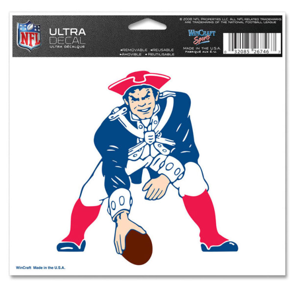 NEW ENGLAND PATRIOTS Pat Logo 4x6 Ultra Decal