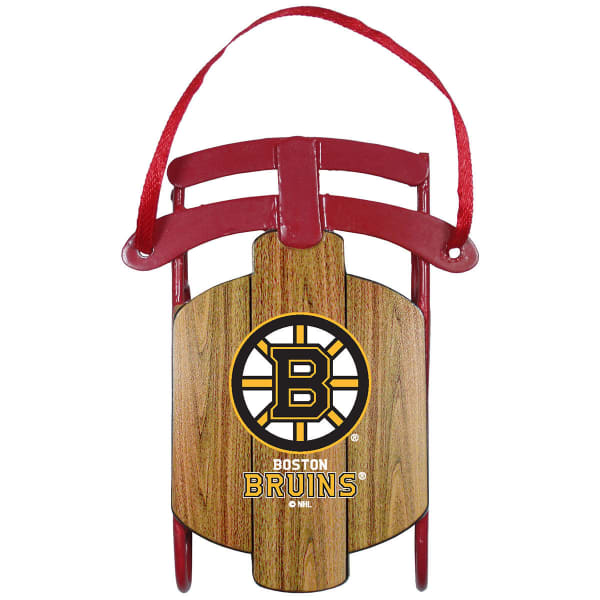 BOSTON BRUINS Metal Sled Ornament