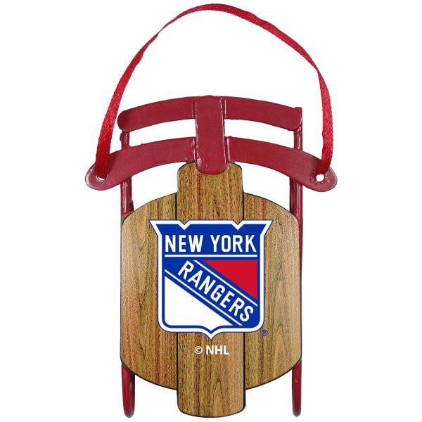 NEW YORK RANGERS Metal Sled Ornament