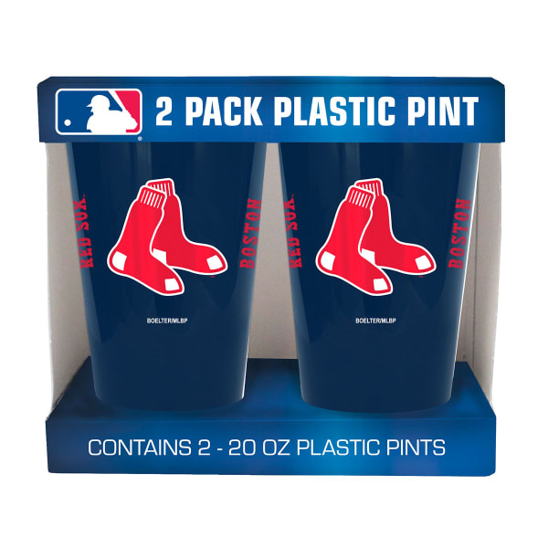 BOSTON RED SOX Two Pack Plastic Pints