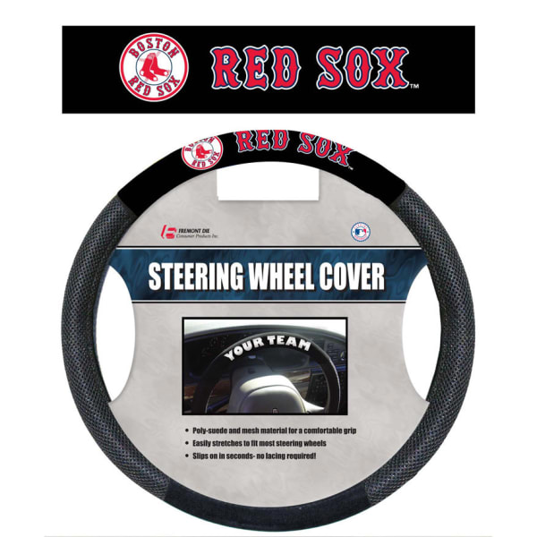 BOSTON RED SOX Poly-Suede Steering Wheel Cover