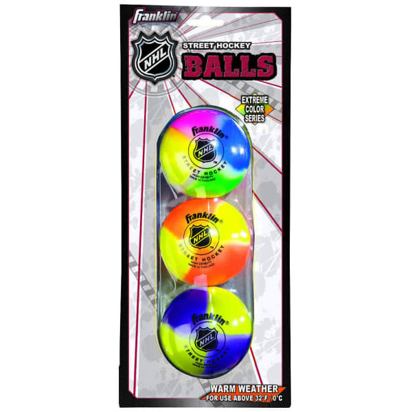 FRANKLIN Street Hockey Balls, 3-Pack