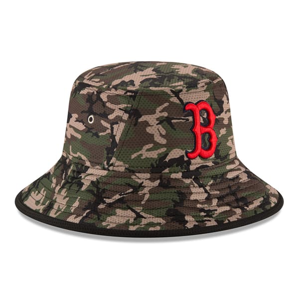 BOSTON RED SOX Camo Team Bucket Redux Hat