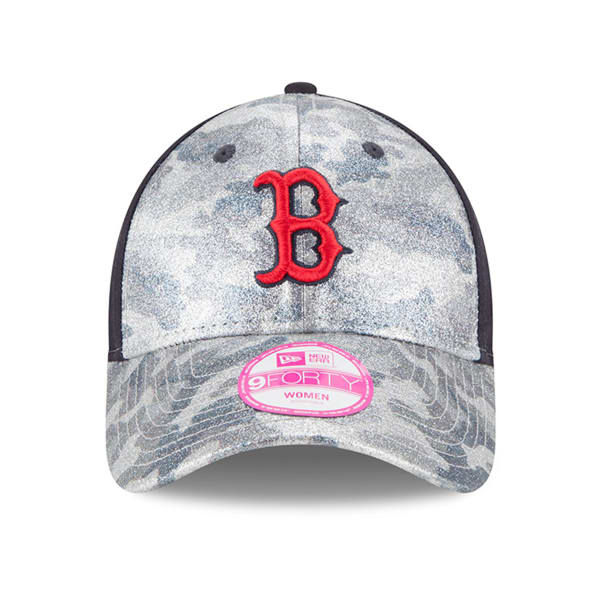 BOSTON RED SOX Women's Glamo Camo Adjustable Cap