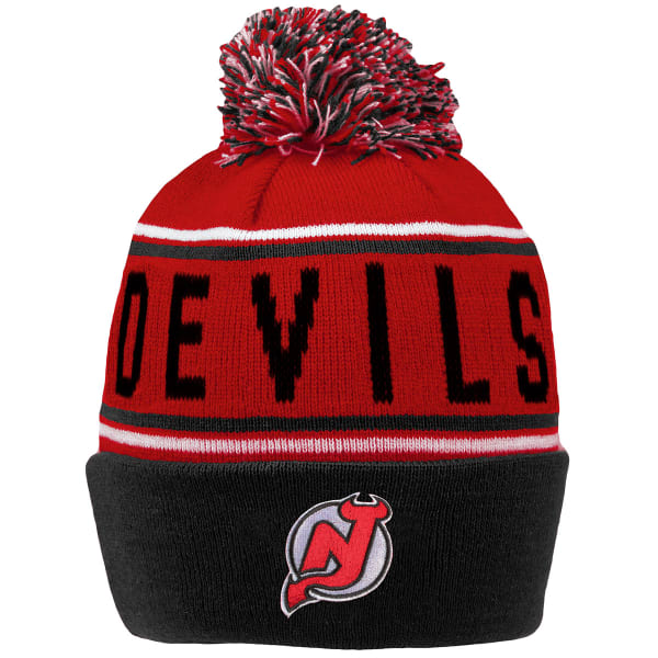 NEW JERSEY DEVILS Feisty Cuffed Pom Knit Hat