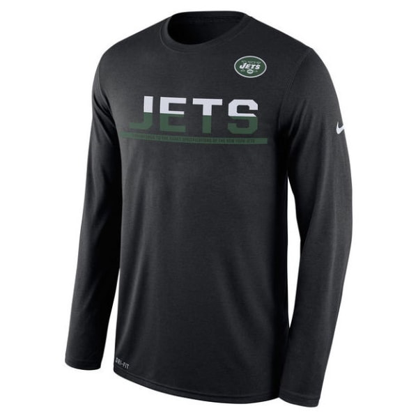 NIKE Men's New York Jets Dri-FIT Practice Long-Sleeve Tee