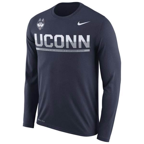 UCONN Men's Nike Long Sleeve Sideline Dri-Fit Tee