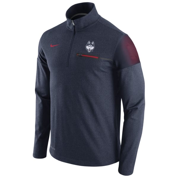 UCONN Men's Nike Elite Coaches Half Zip Pullover