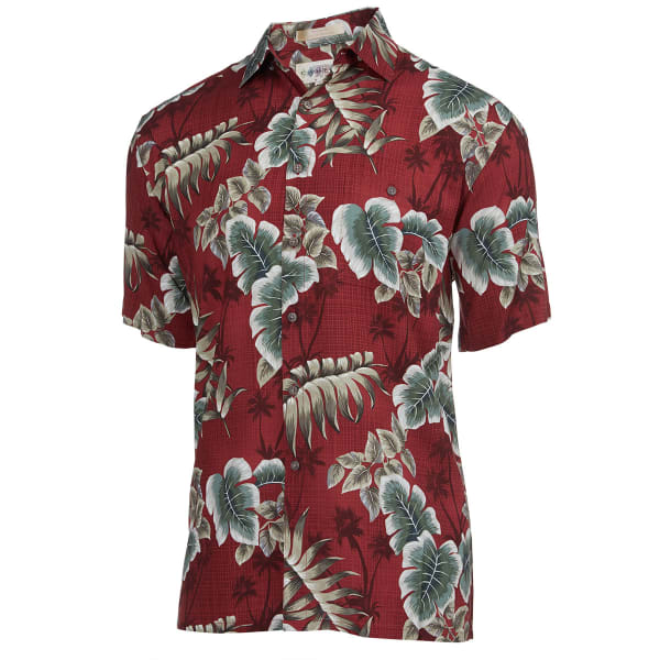 CAMPIA Men's Tropical Floral Short-Sleeve Shirt